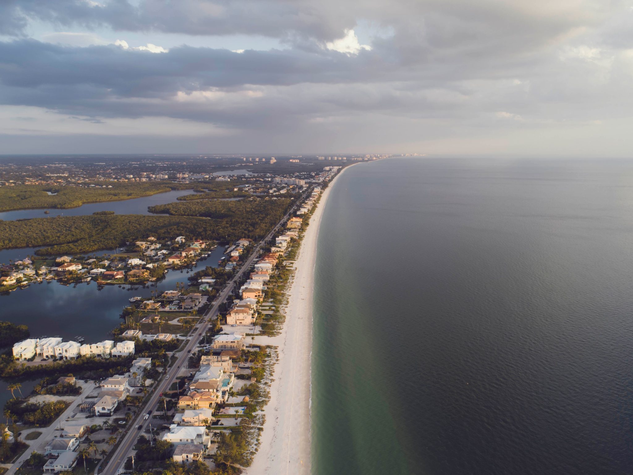 The Naples coastline stretching along the Gulf of Mexico